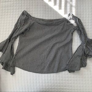 Boutique Gingham Off The Shoulder